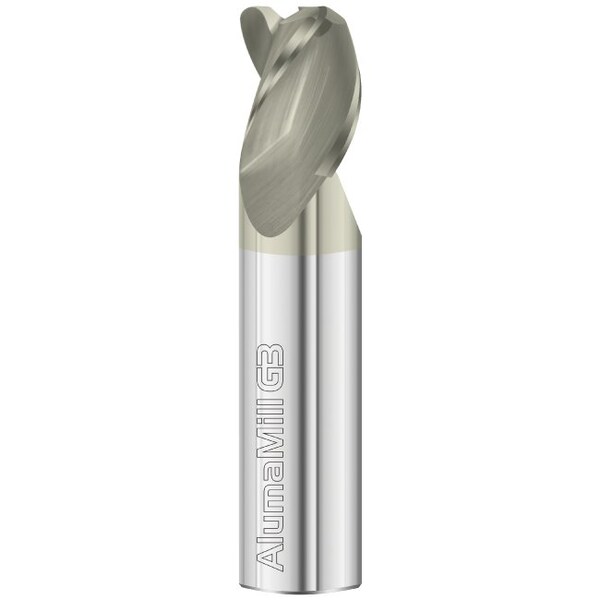 Fullerton Tool 3-Flute - 37.5Deg Helix - 3833 AlumaMill G3 HP End Mills, FC5, RH Spiral, Corner Radius, Stub, 1/2 27470 - main